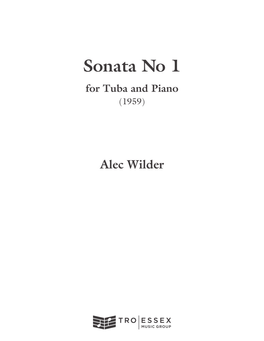 Sonata For Tuba & Piano