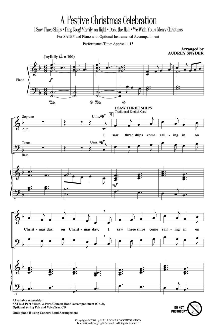 A Festive Christmas Celebration (SATB)