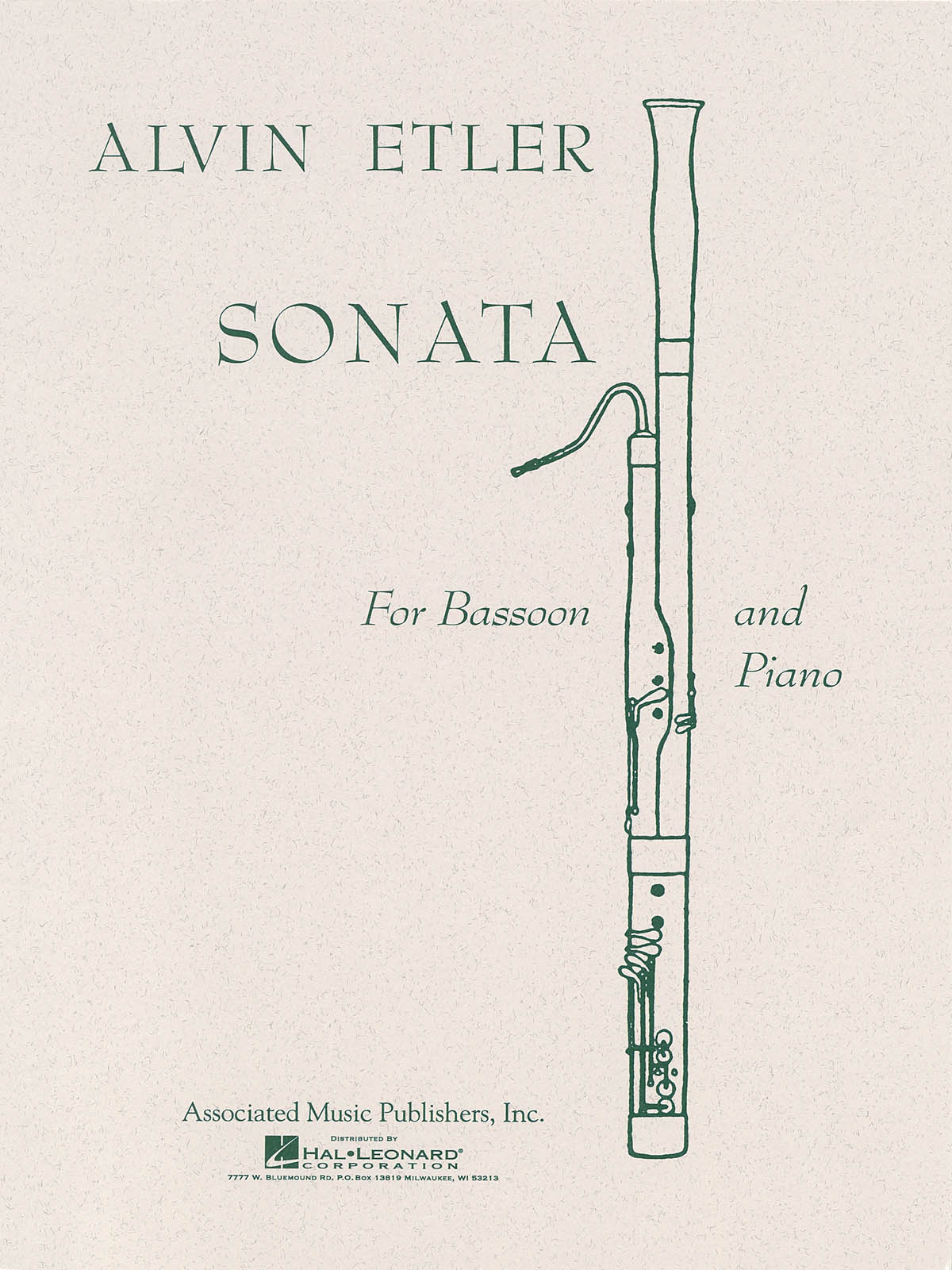 Alvin Etler: Sonata For Bassoon And Piano