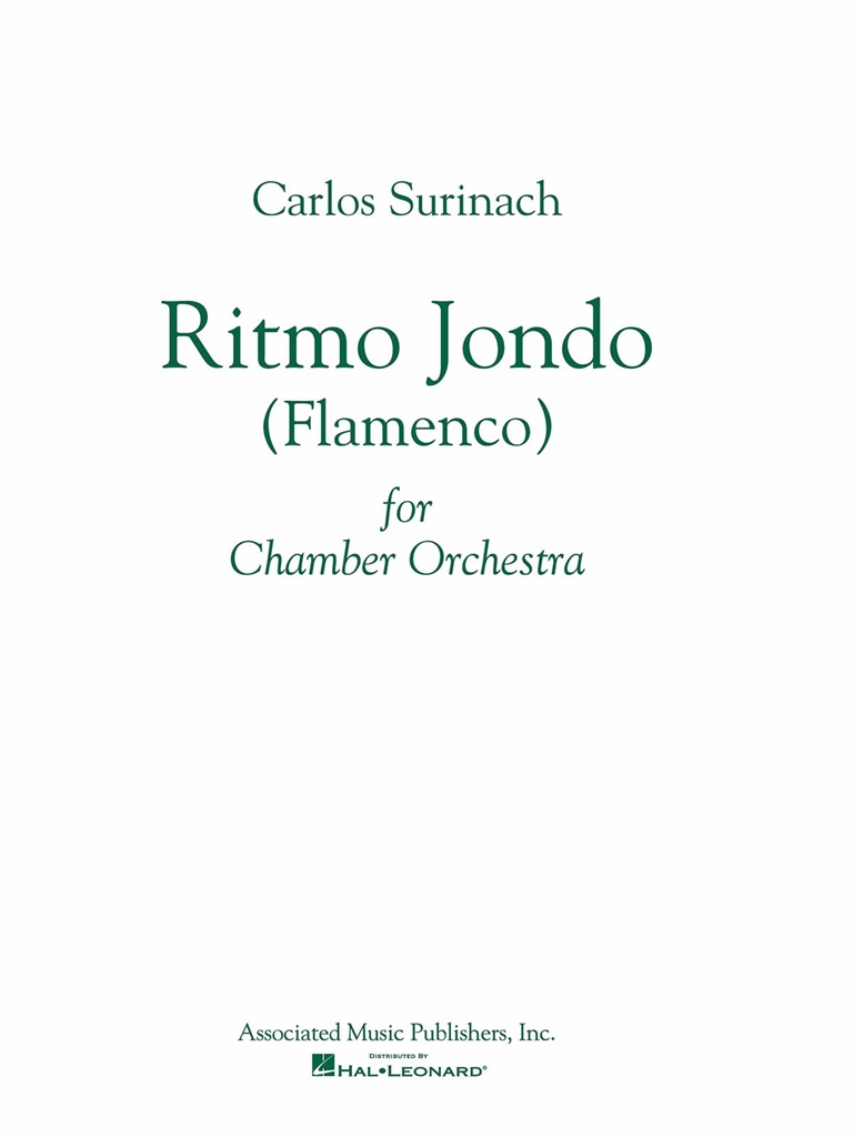 Carlos Surinach: Ritmo Jondo (Study Score)