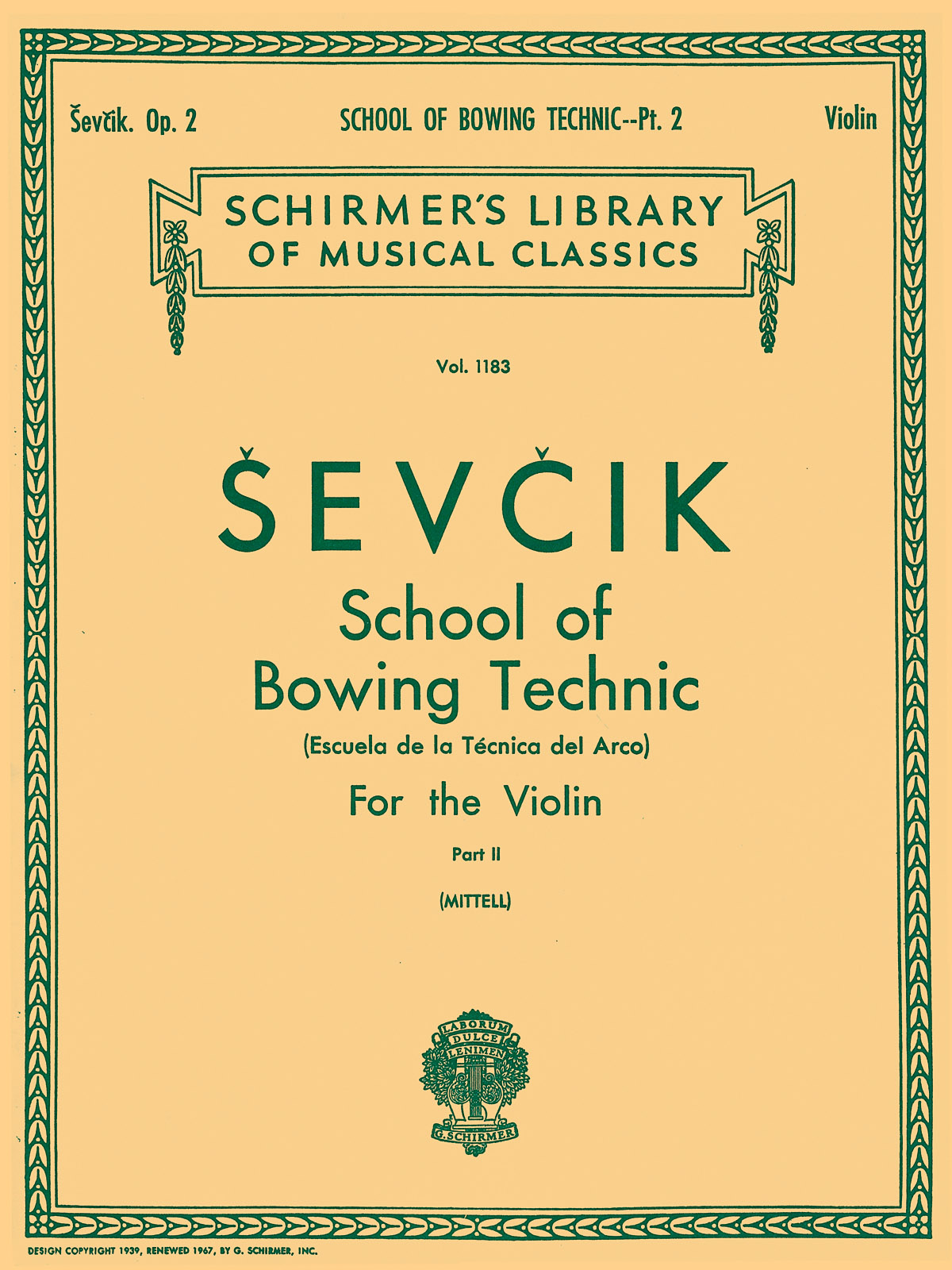 Otakar Sevcik: School Of Bowing Technics For Solo Violin Op.2 Book 2