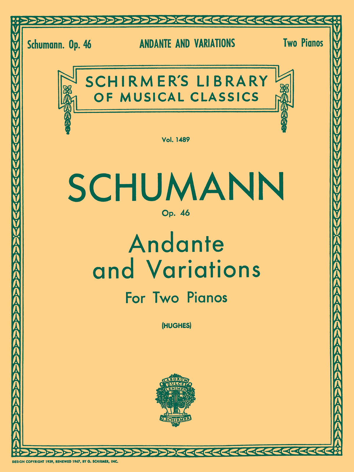 Robert Schumann: Andante And Variations Op.46 (Two Pianos)