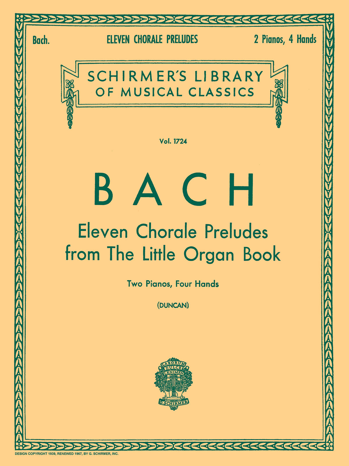 J.S. Bach: Eleven Chorale Preludes From 'Orgelbuchlein' (2 Pianos)