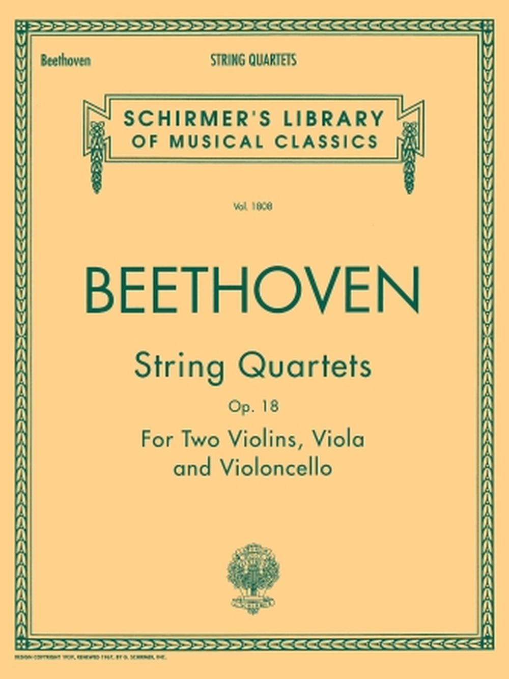 Beethoven: String Quartets Op.18 (Score/Parts)