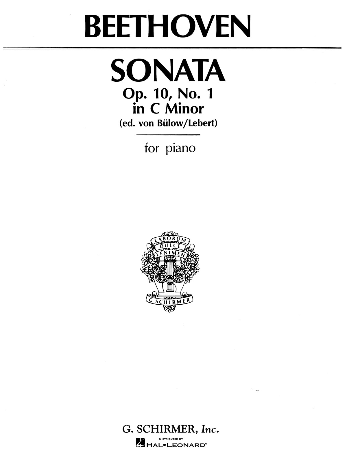 Ludwig Van Beethoven: Piano Sonata In C Minor Op.10 No.1