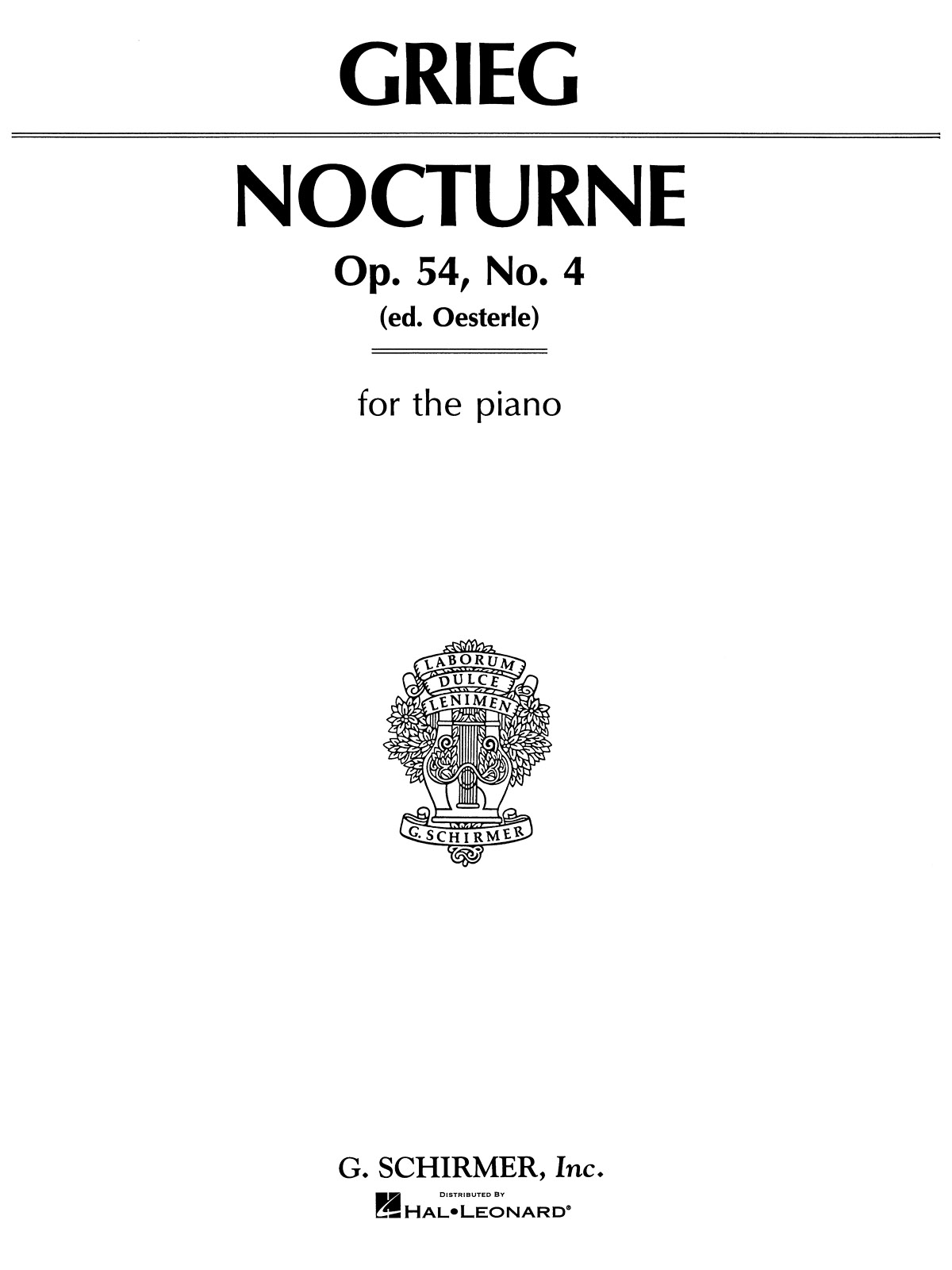 Edvard Grieg: Nocturno Op.54 No.4