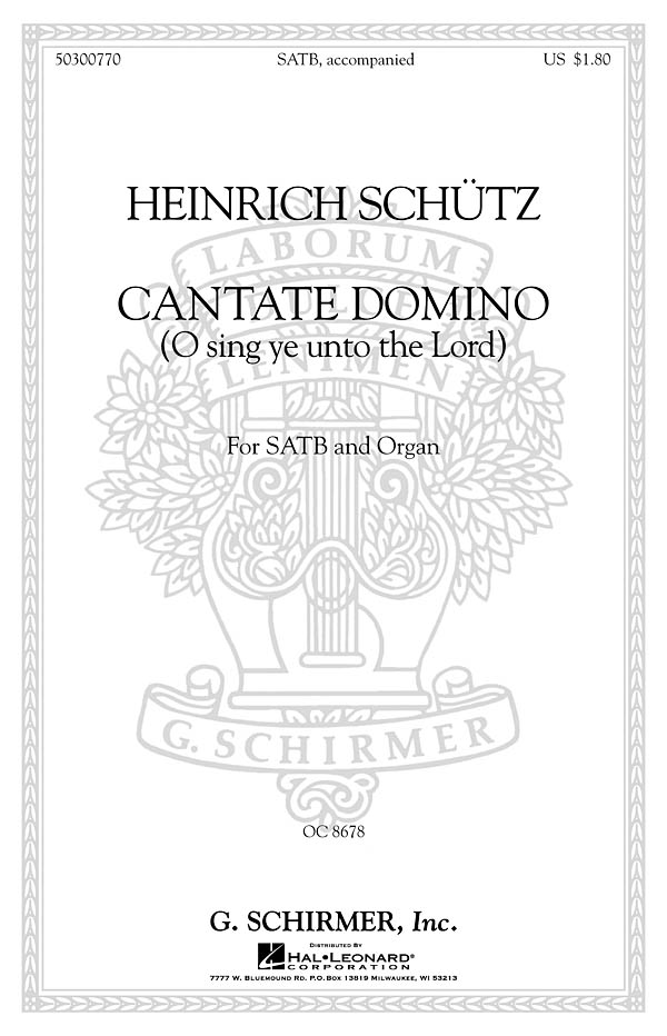 Heinrich Schutz: Cantate Domino