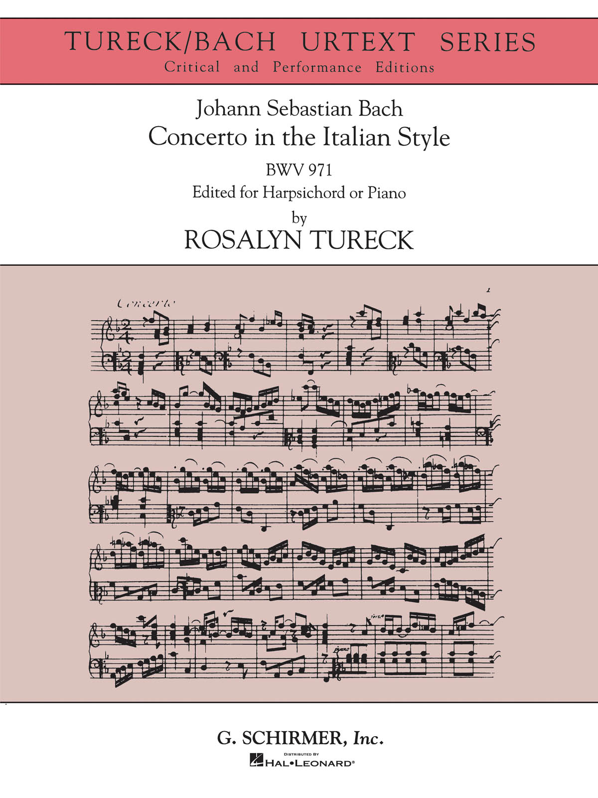 J. S. Bach: Concerto In The Italian Style (Schirmer Urtext Edition)