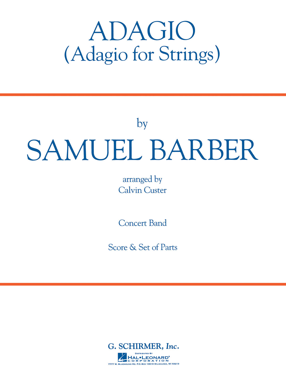 Samuel Barber: Adagio For Strings (Wind Band)