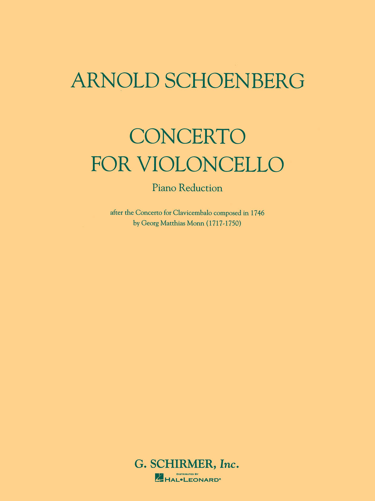 Arnold Schoenberg: Concerto For Violoncello