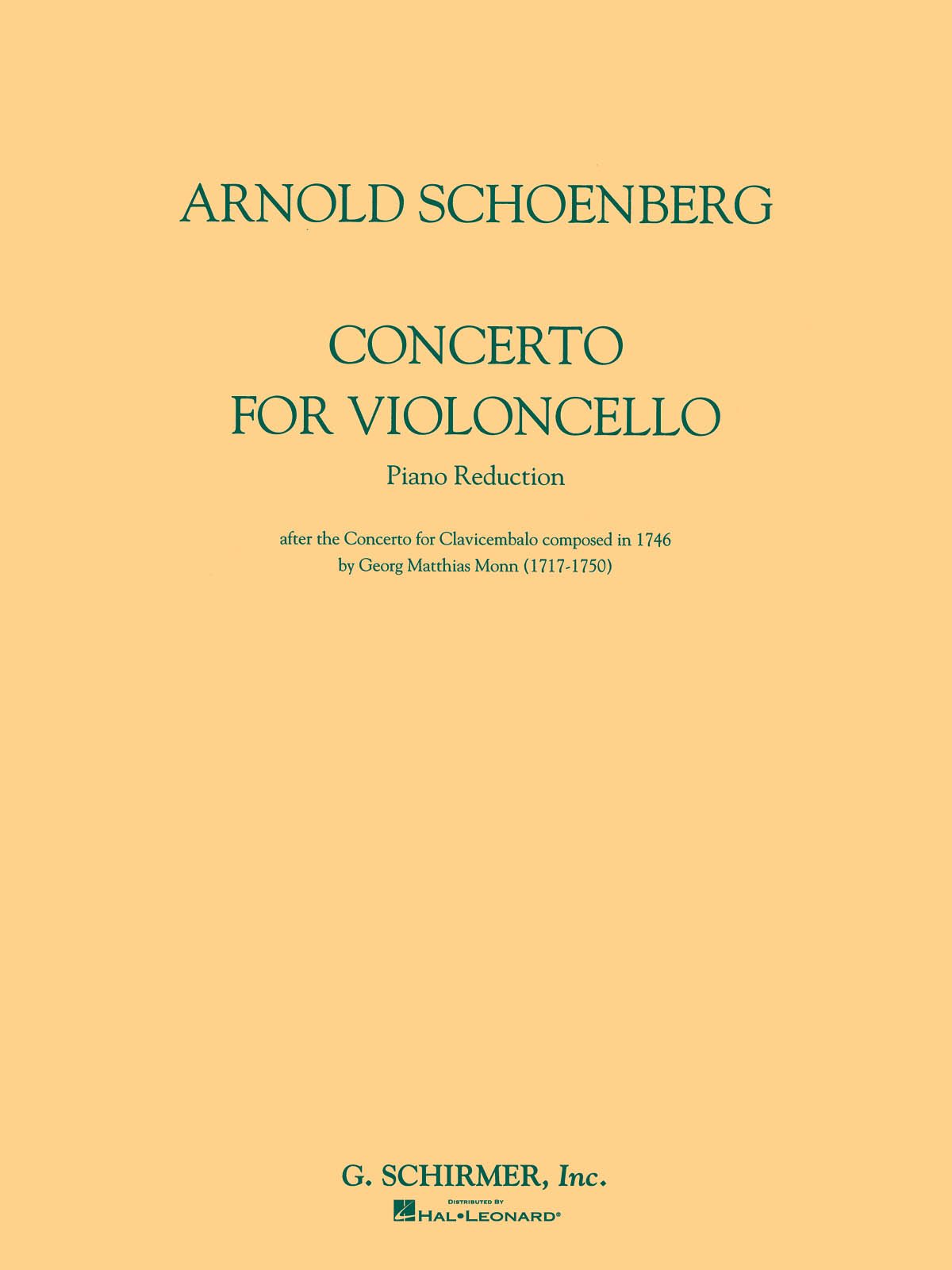 Arnold Schoenberg: Concerto For Violoncello