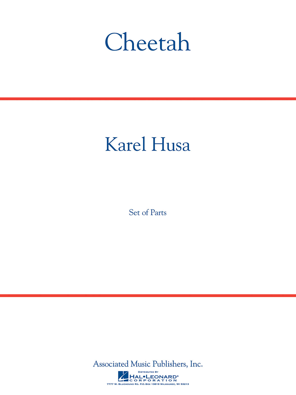 Karel Husa: Cheetah Score And Parts