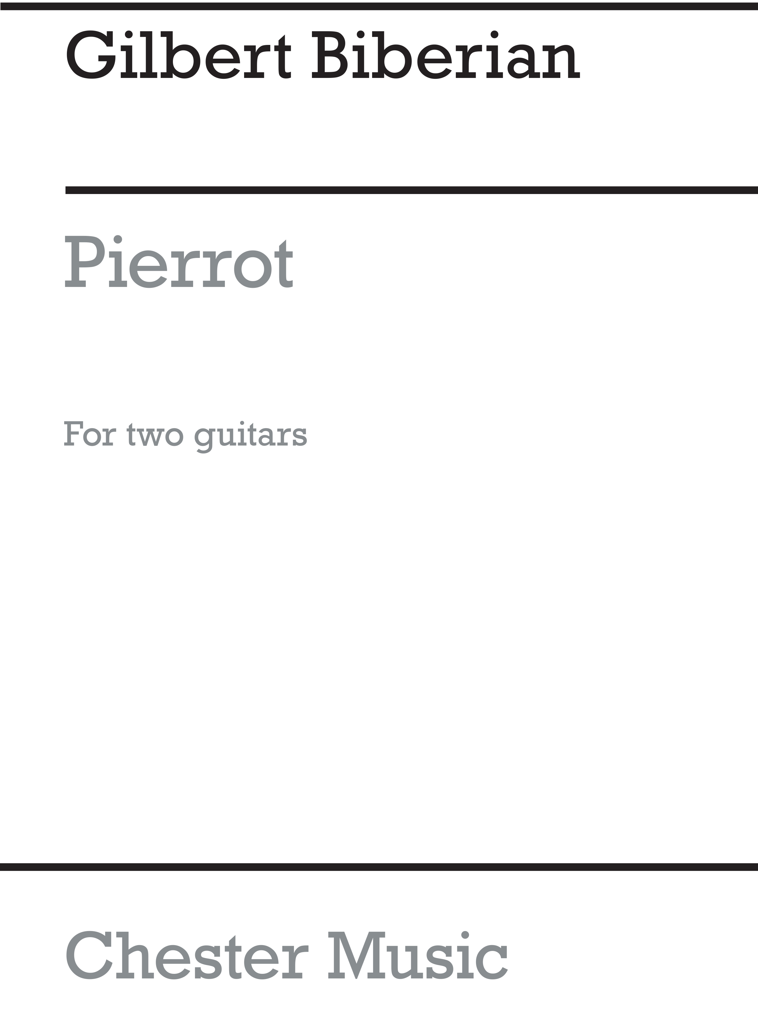 Biberian: Pierrot Suite No.1 for two Two Guitars