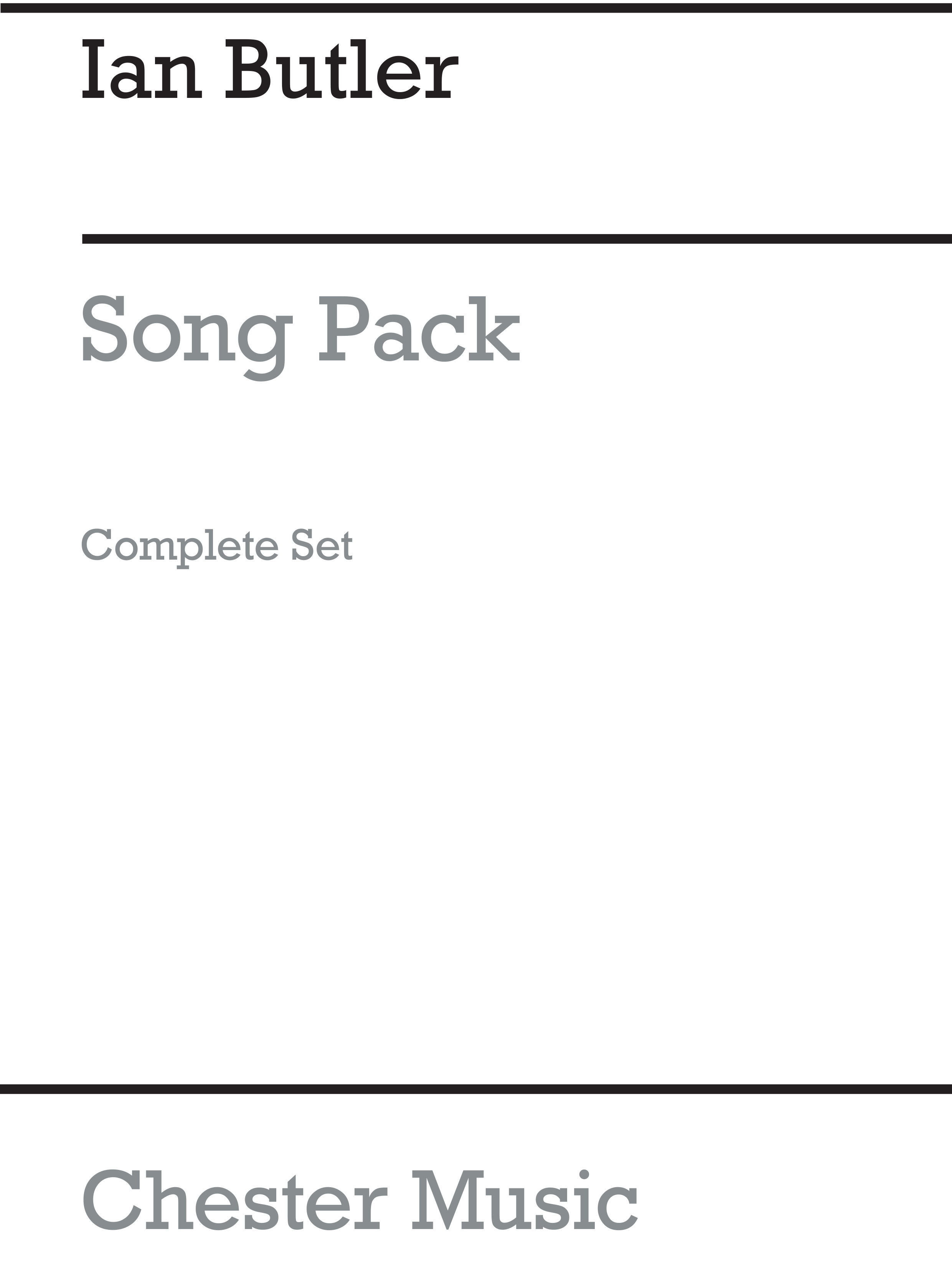 Butler: Songpack Complete Set Recorder/Percussion Pack