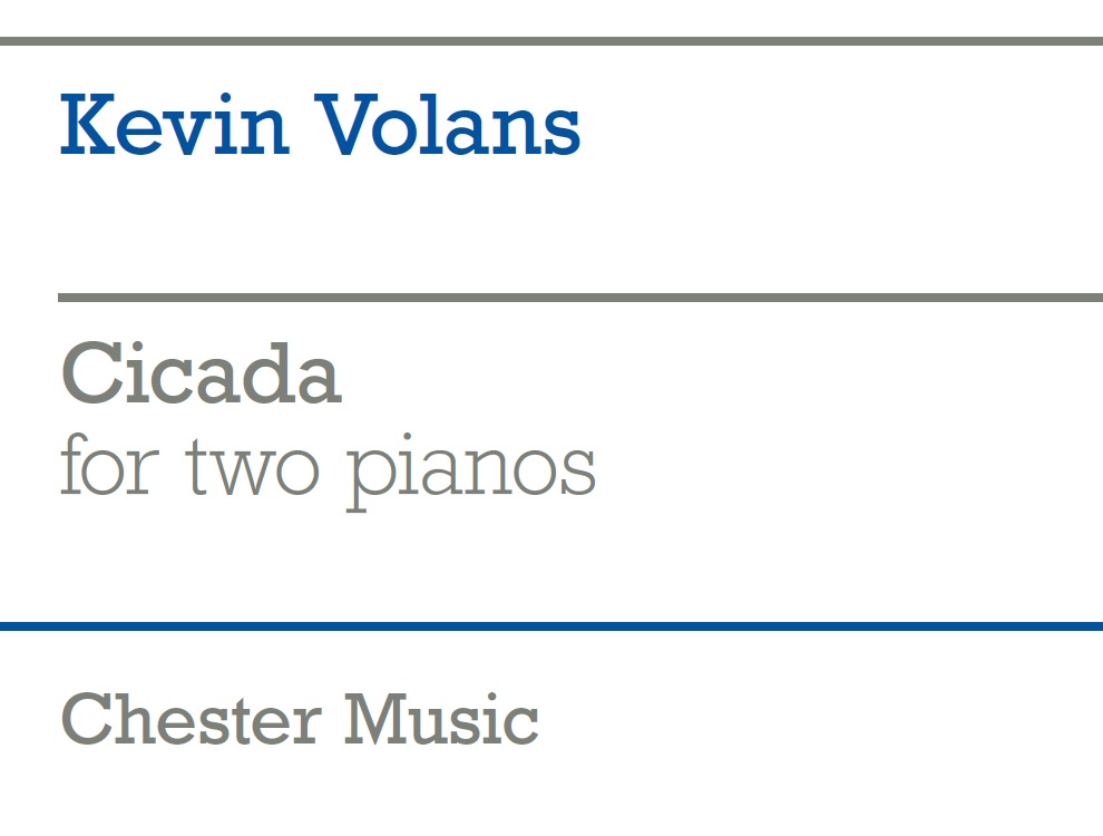 Kevin Volans: Cicada For Two Pianos (Score)