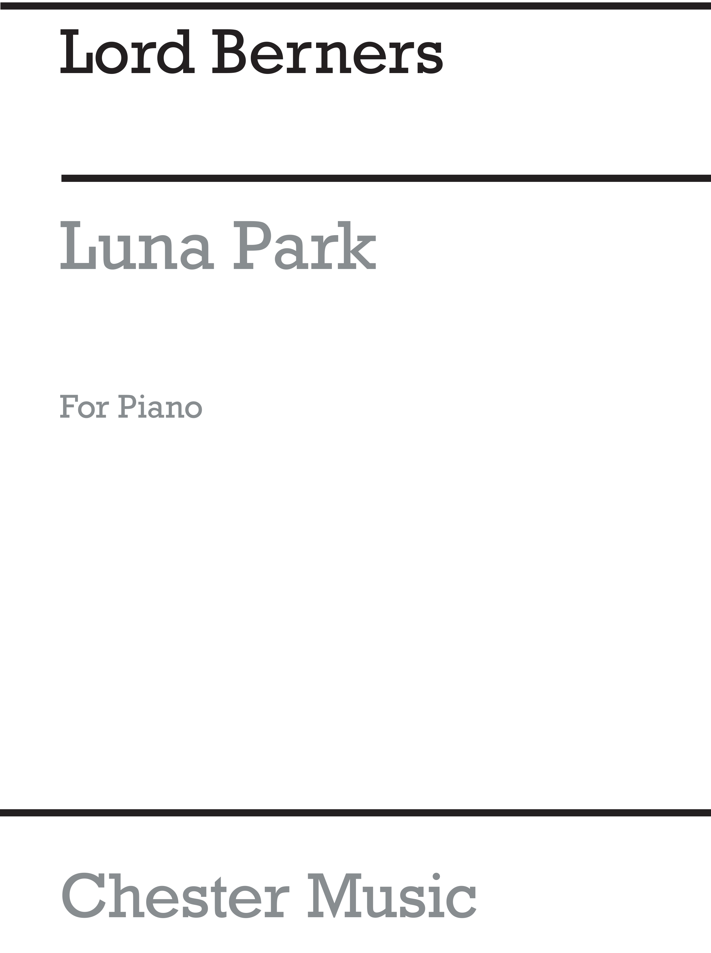 Berners: Luna Park Piano Solo