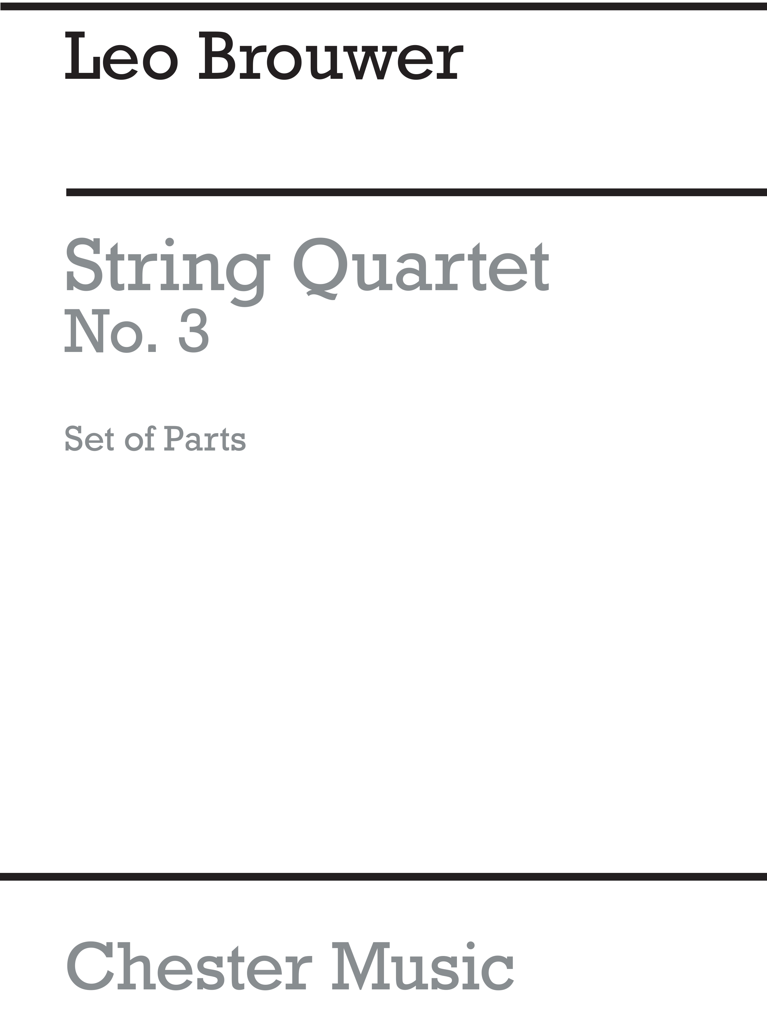 Brouwer: String Quartet No.3 (Parts)