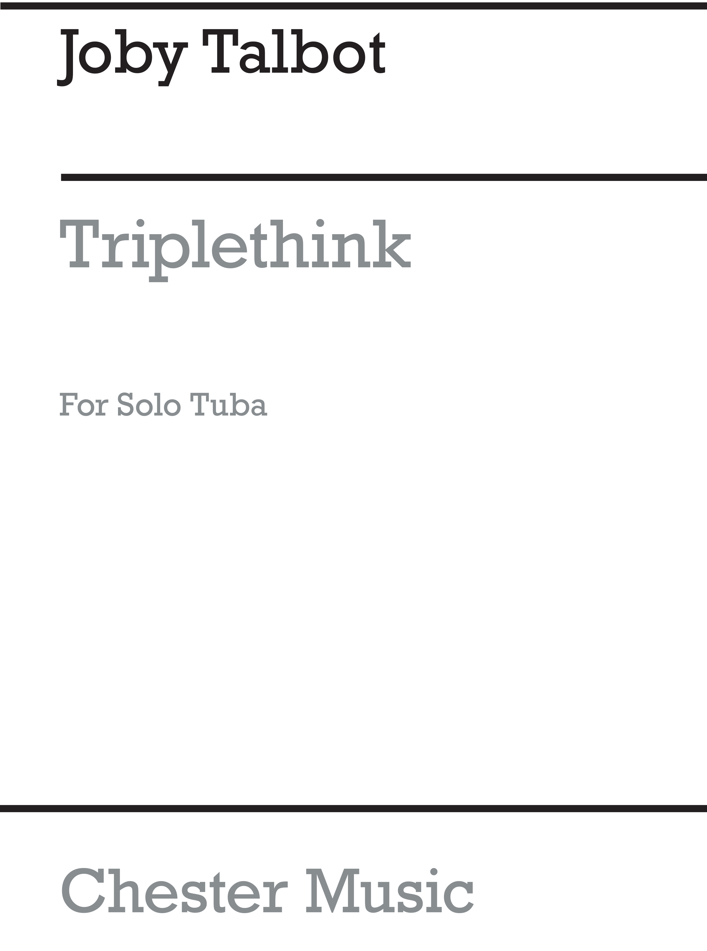 Joby Talbot: Triplethink for Solo Tuba