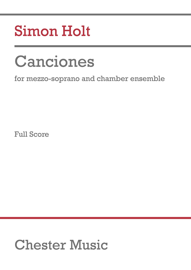 Holt: Canciones (Full Score)