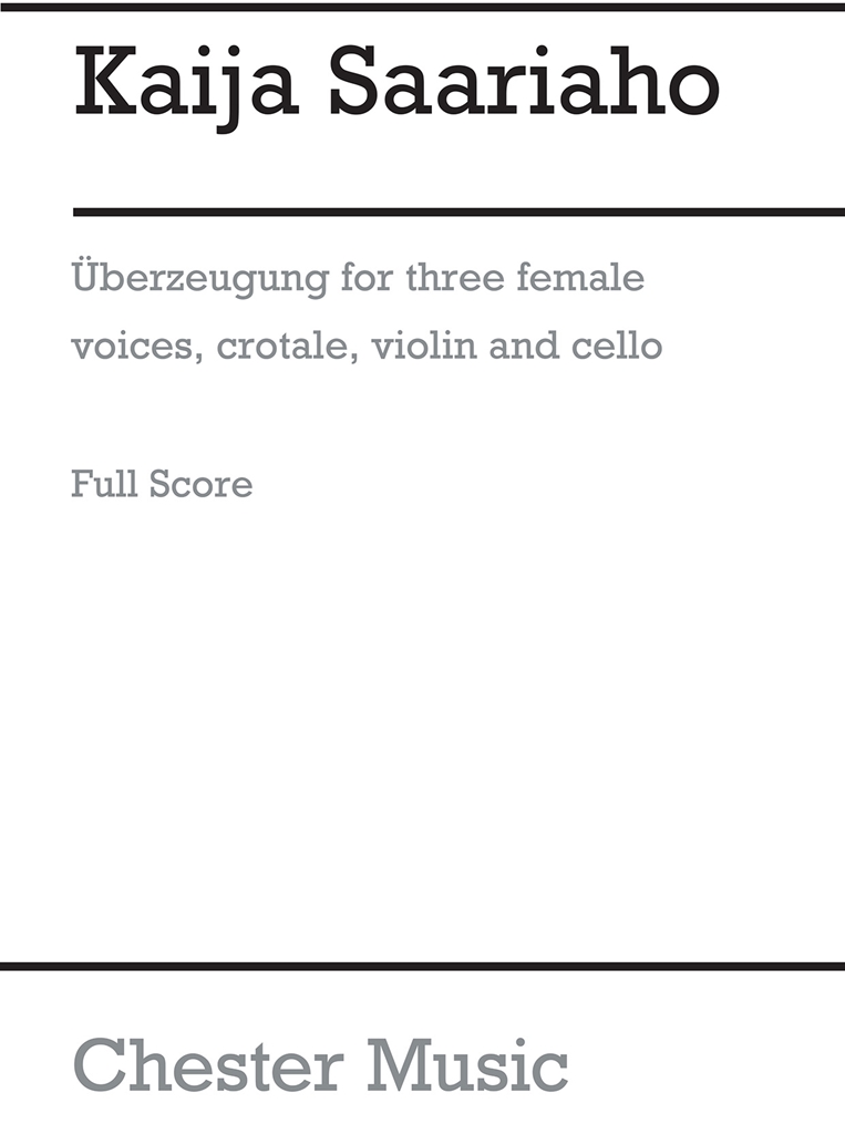 Kaija Saariaho: berzeugung (Full Score)