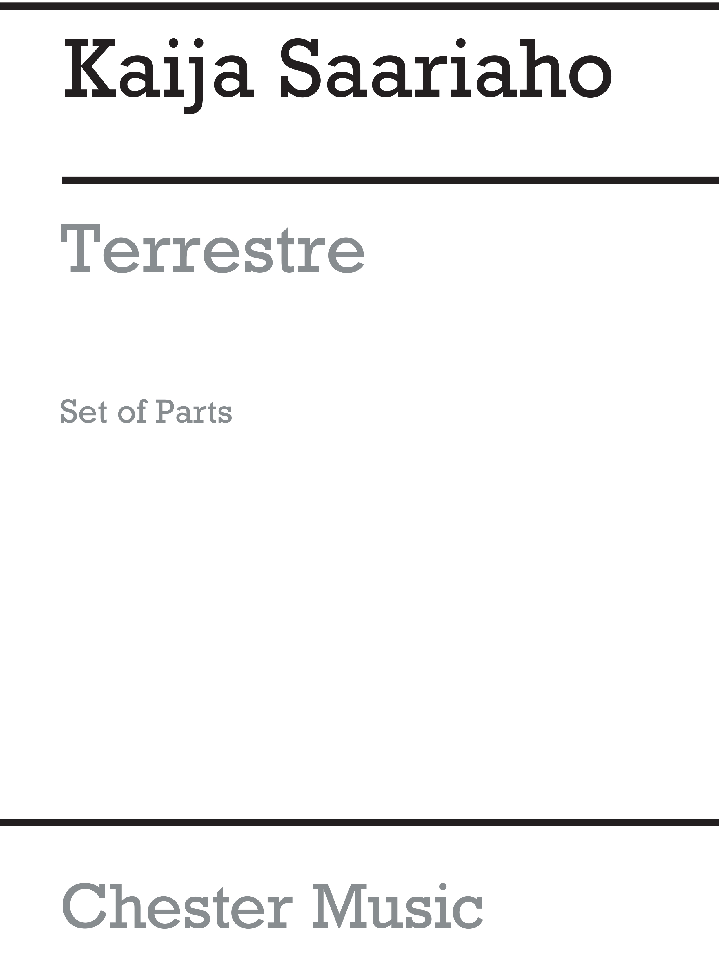 Kaija Saariaho: Terrestre (Parts)