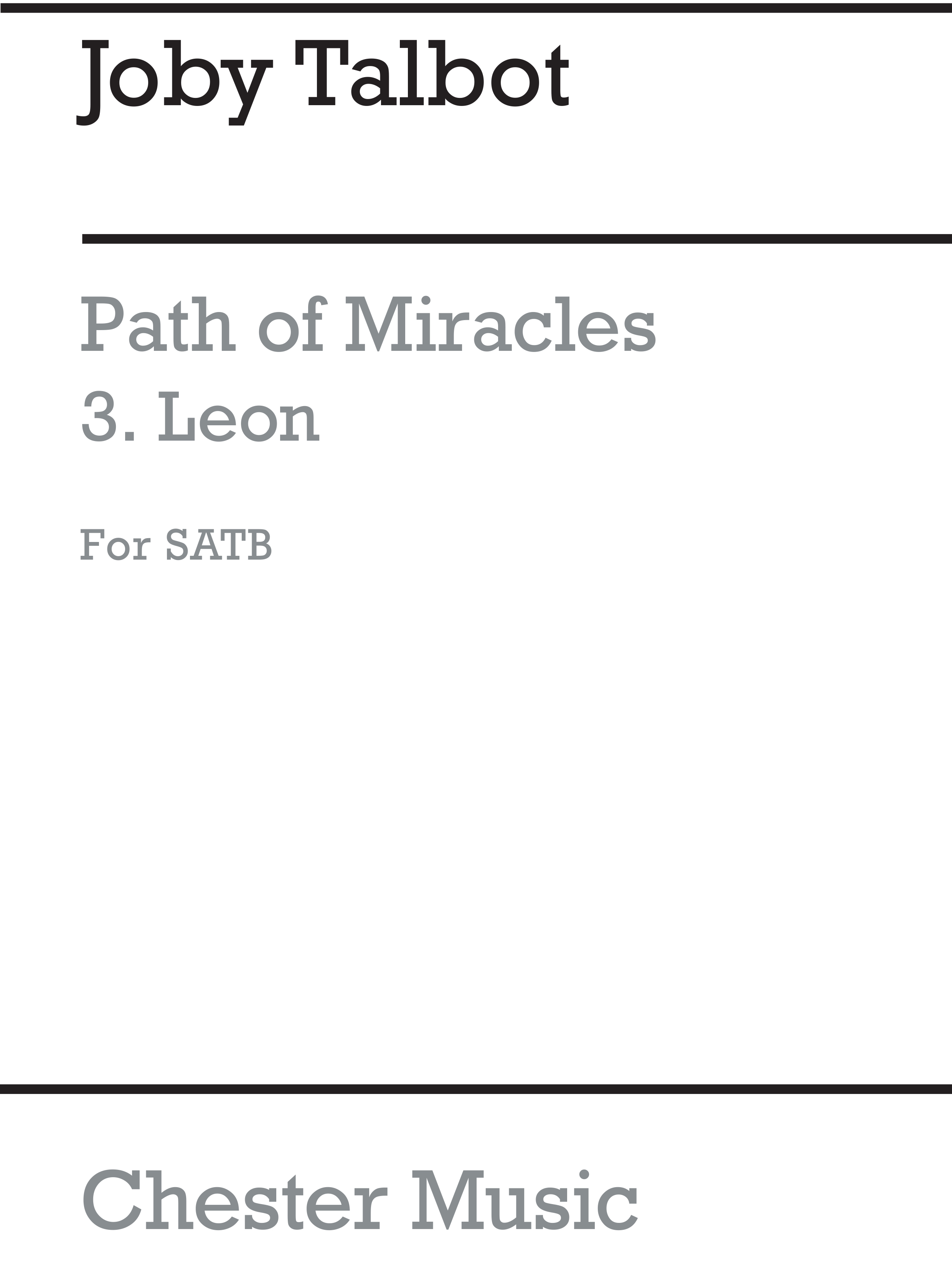 Joby Talbot: Path Of Miracles - Leon