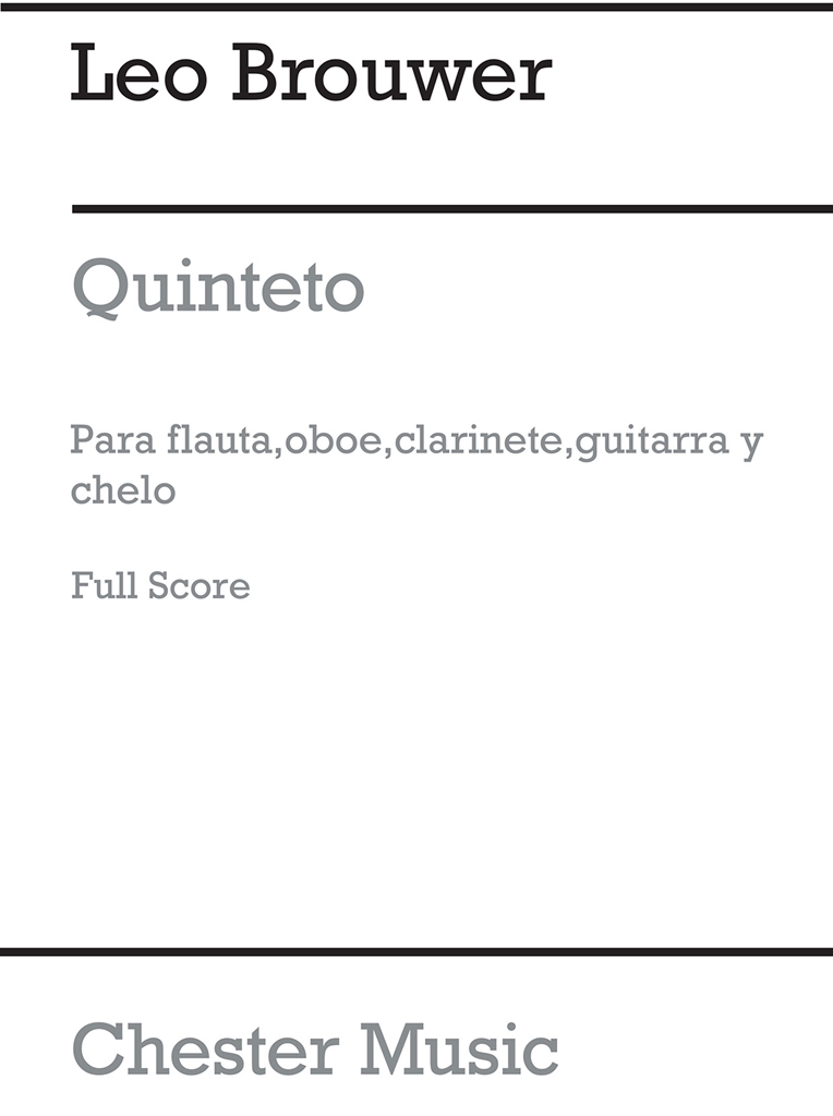 Leo Brouwer: Quinteto (Score)