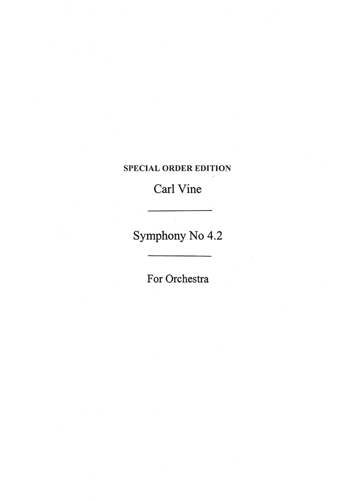 Vine Symphony No 4.2 Study Score