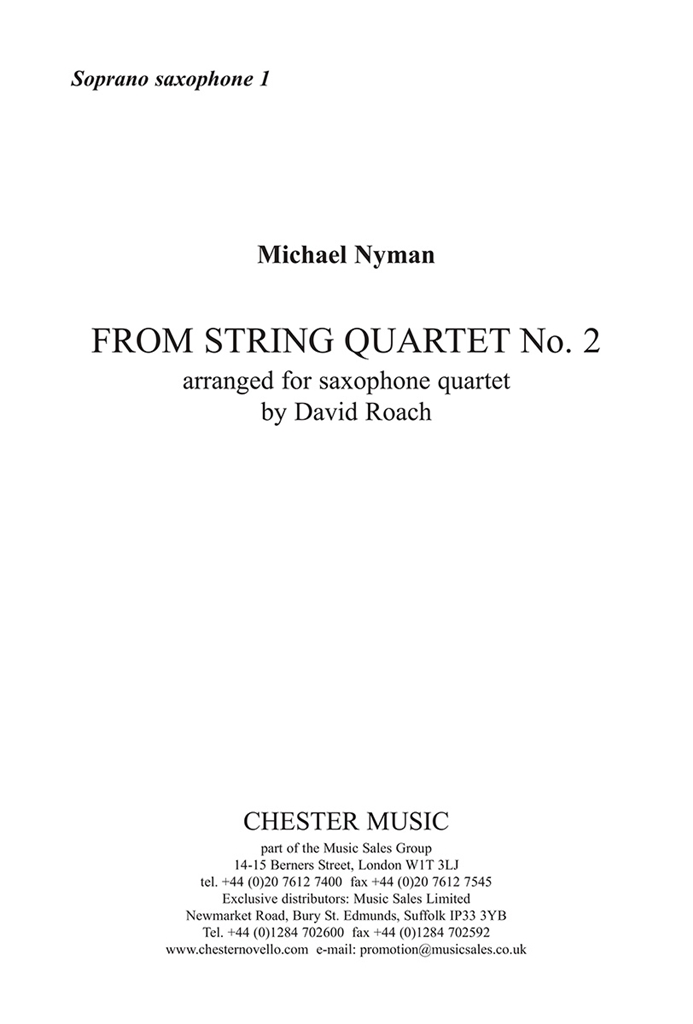 Michael Nyman: From String Quartet No.2 (Parts)