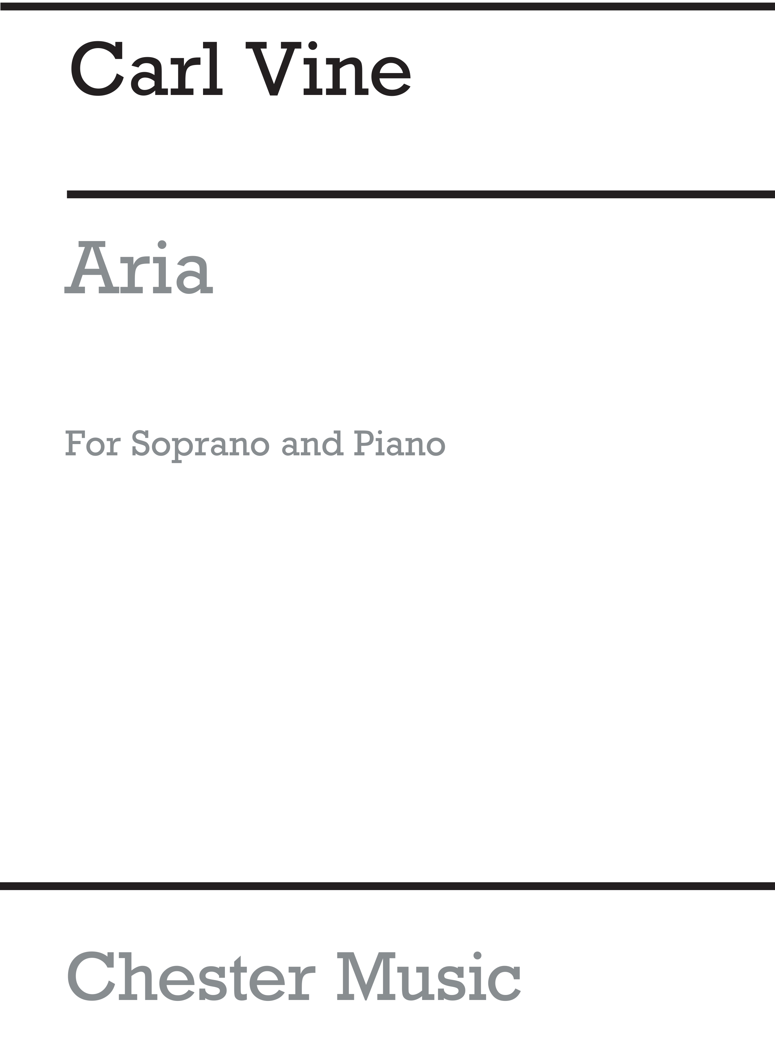 Carl Vine: Aria (Soprano Voice And Piano)
