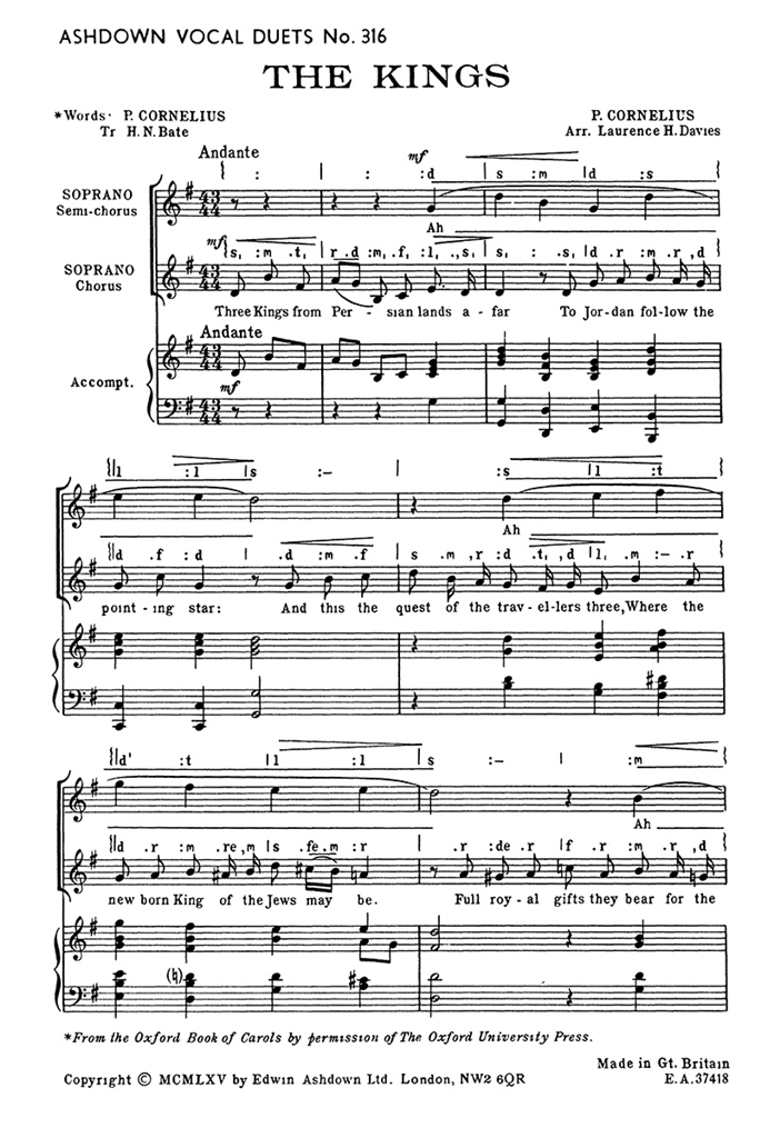 Cornelius, P The Kings 2 Pt (Ea316)