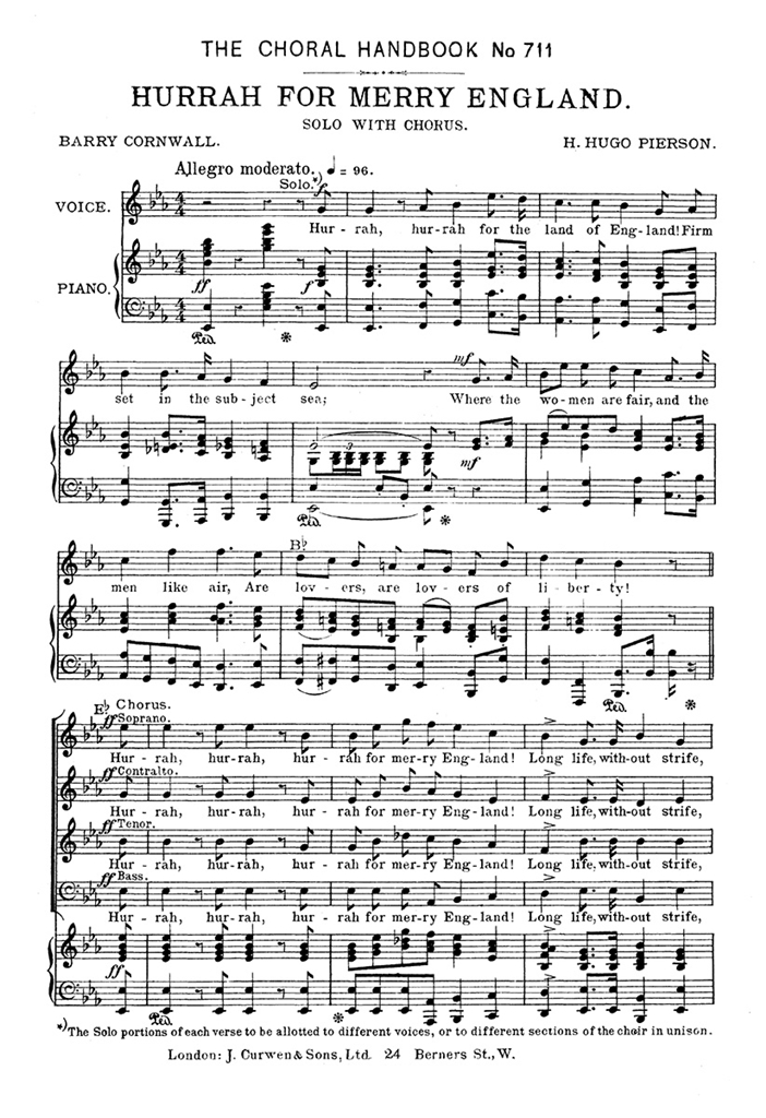 Pierson Hurrah Merry England Satb