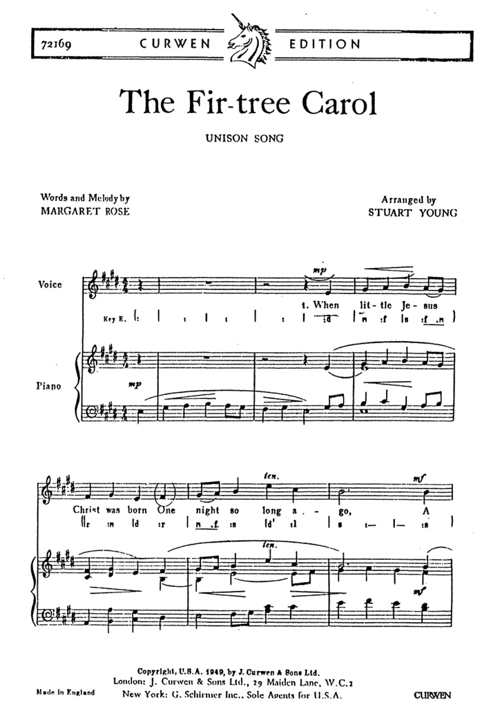Young, S The Fir-tree Carol Unison