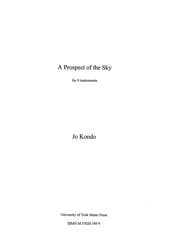 Jo Kondo: A Prospect Of The Sky