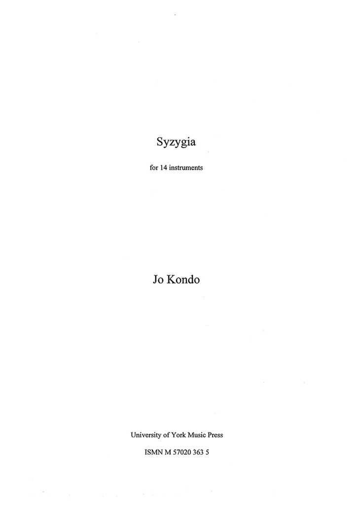 Jo Kondo: Syzygia