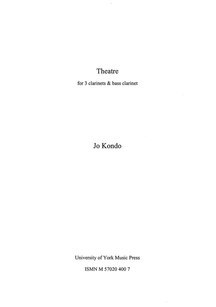 Jo Kondo: Theatre (Score)