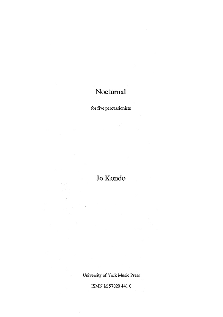 Jo Kondo: Nocturnal (Score)