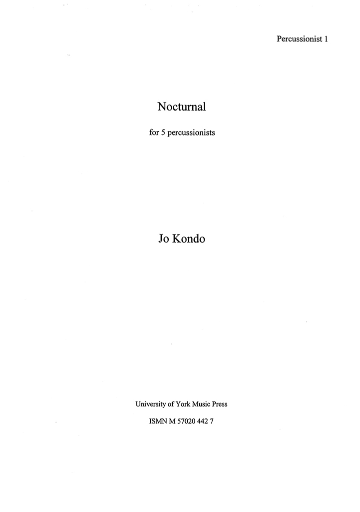 Jo Kondo: Nocturnal (Parts)