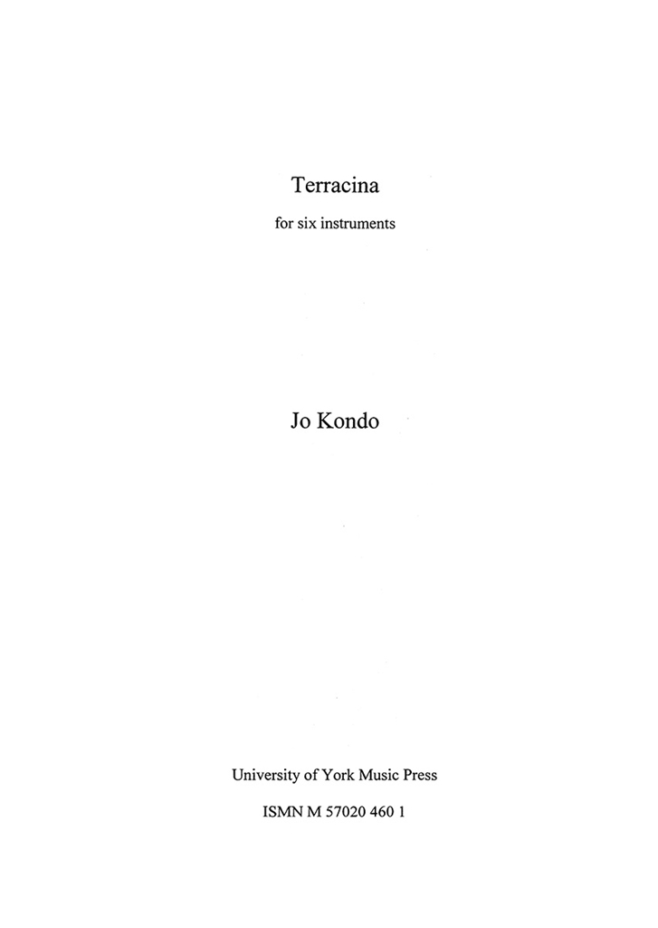 Jo Kondo: Terracina (Score)