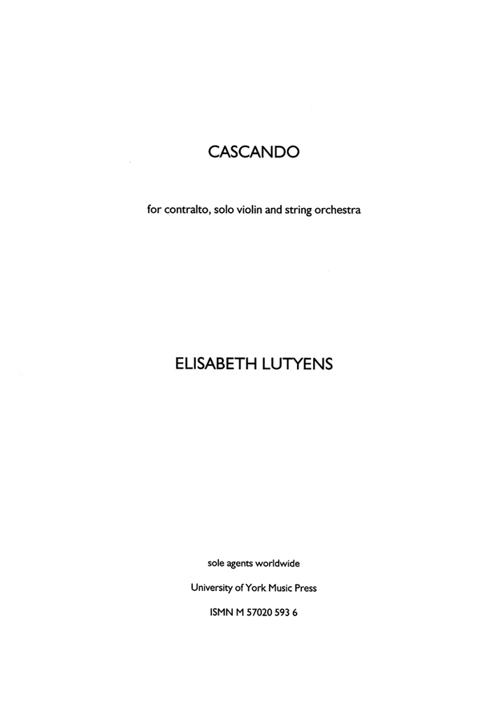 Elisabeth Lutyens: Cascando Op.117