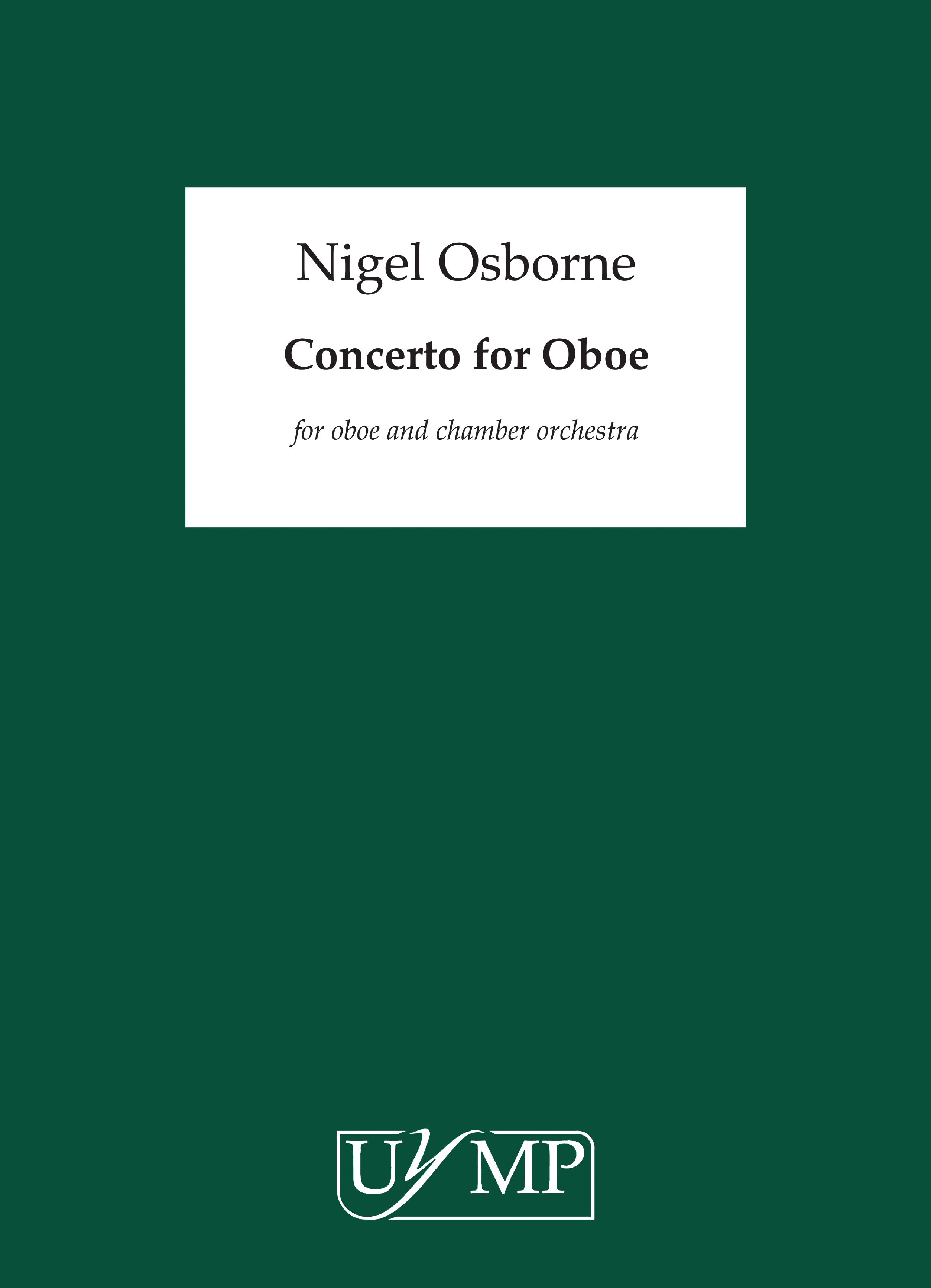 Nigel Osborne: Concerto for Oboe (Score)