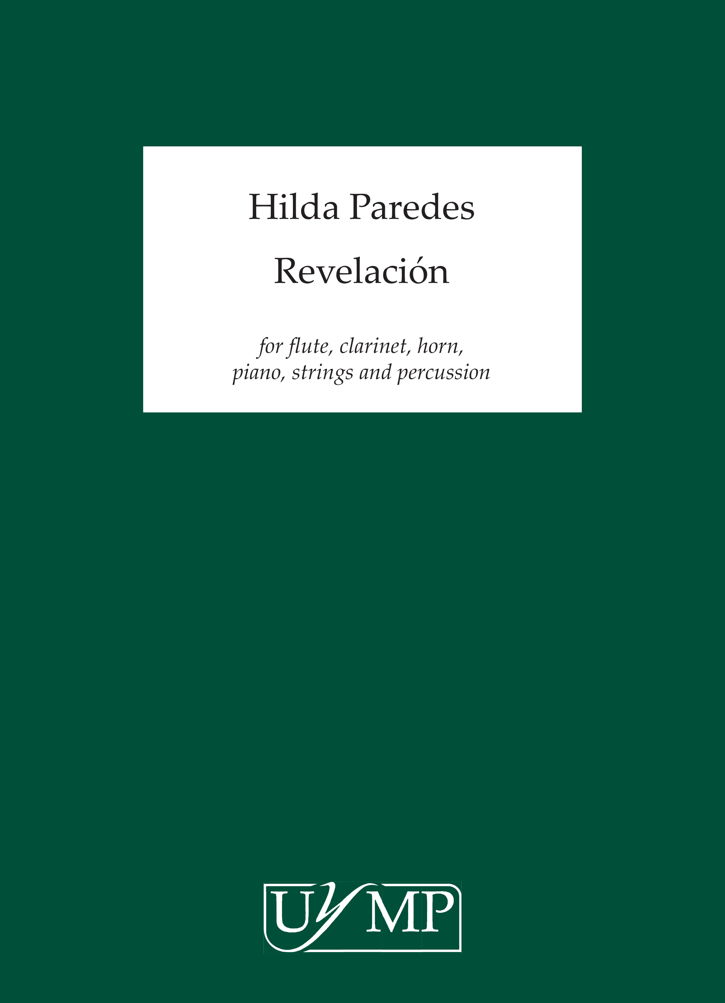 Hilda Paredes: Revelacin (Study Score)