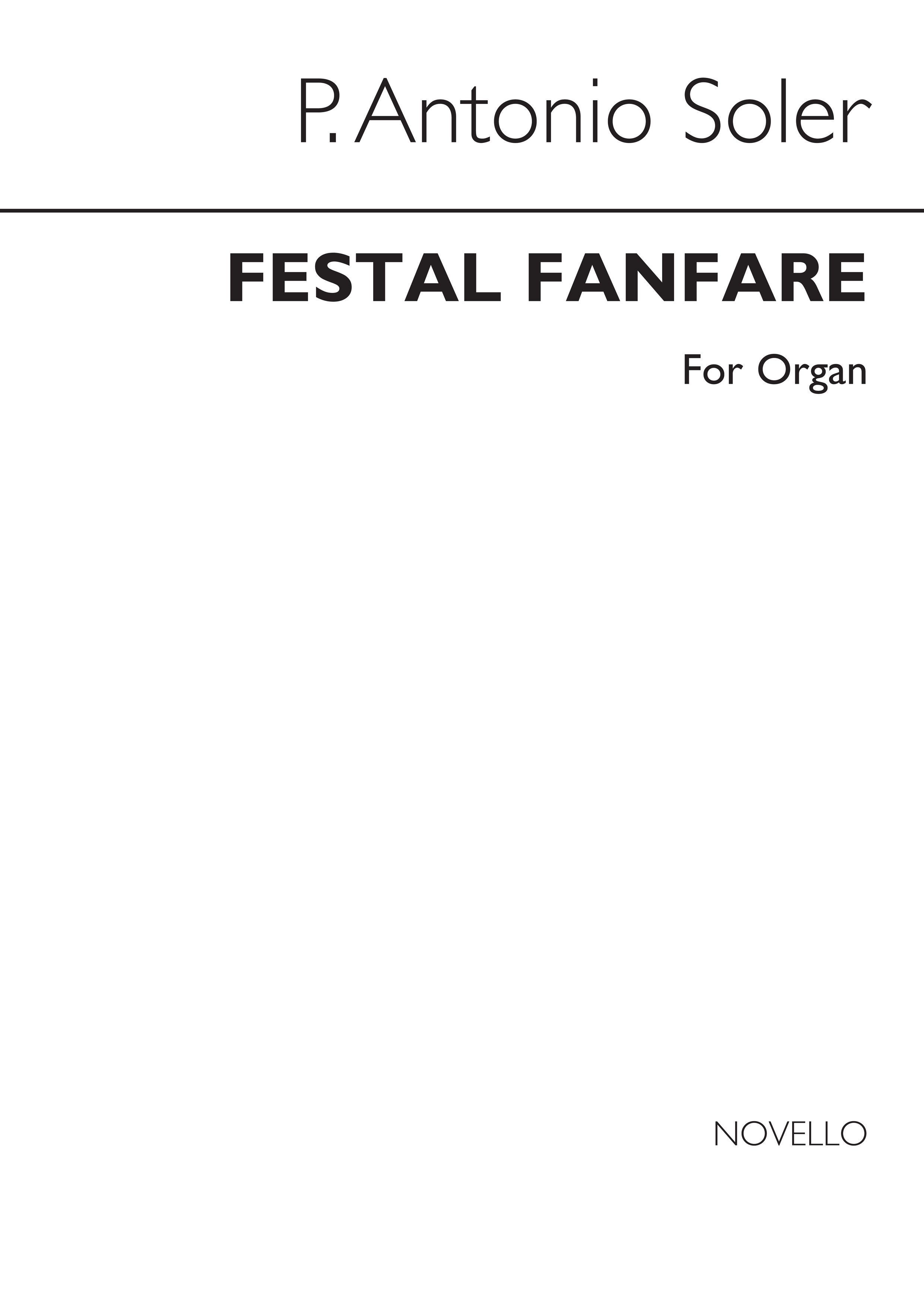 Soler: Festal Fanfare for Organ