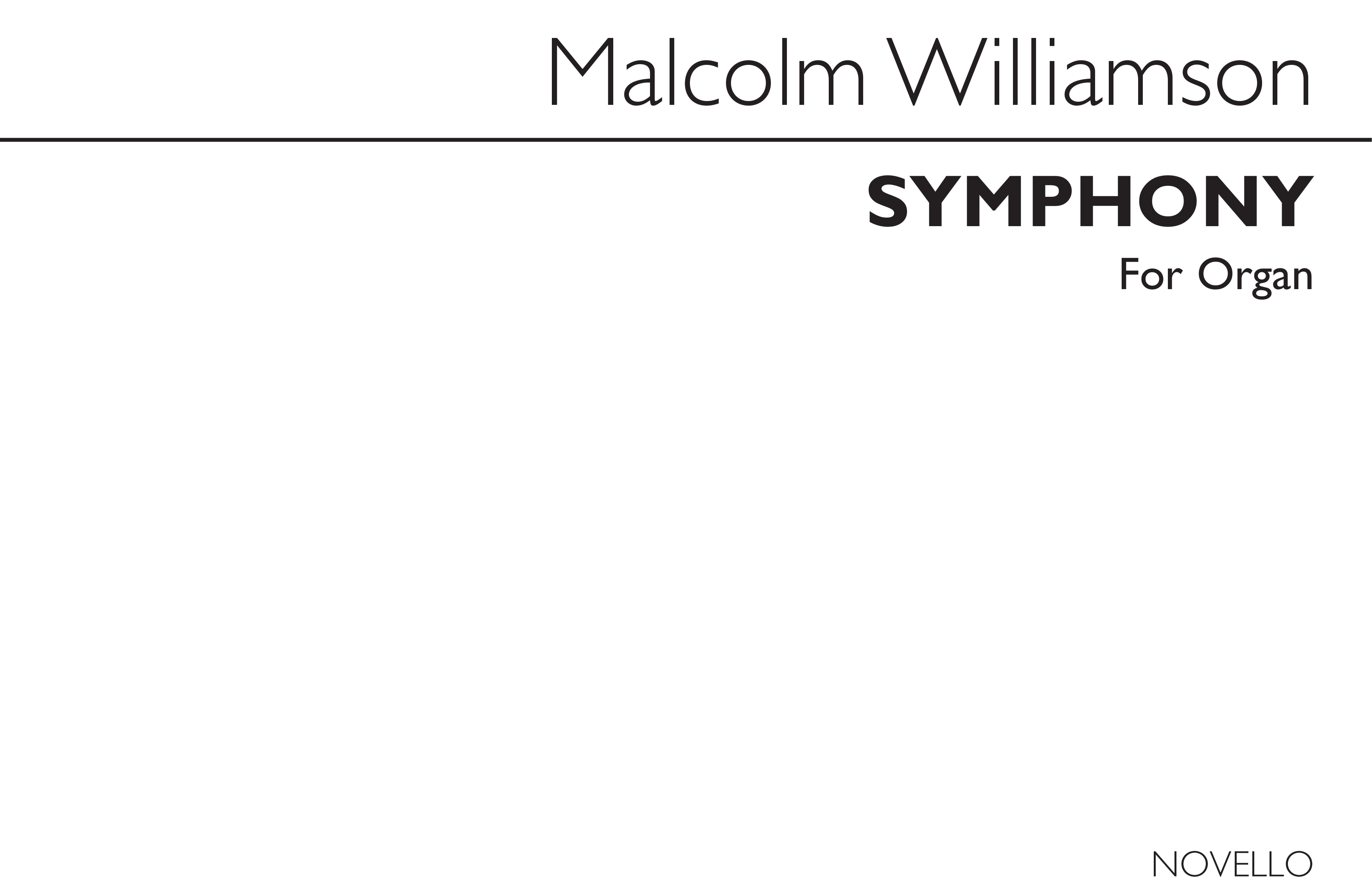 Williamson: Symphony For Organ