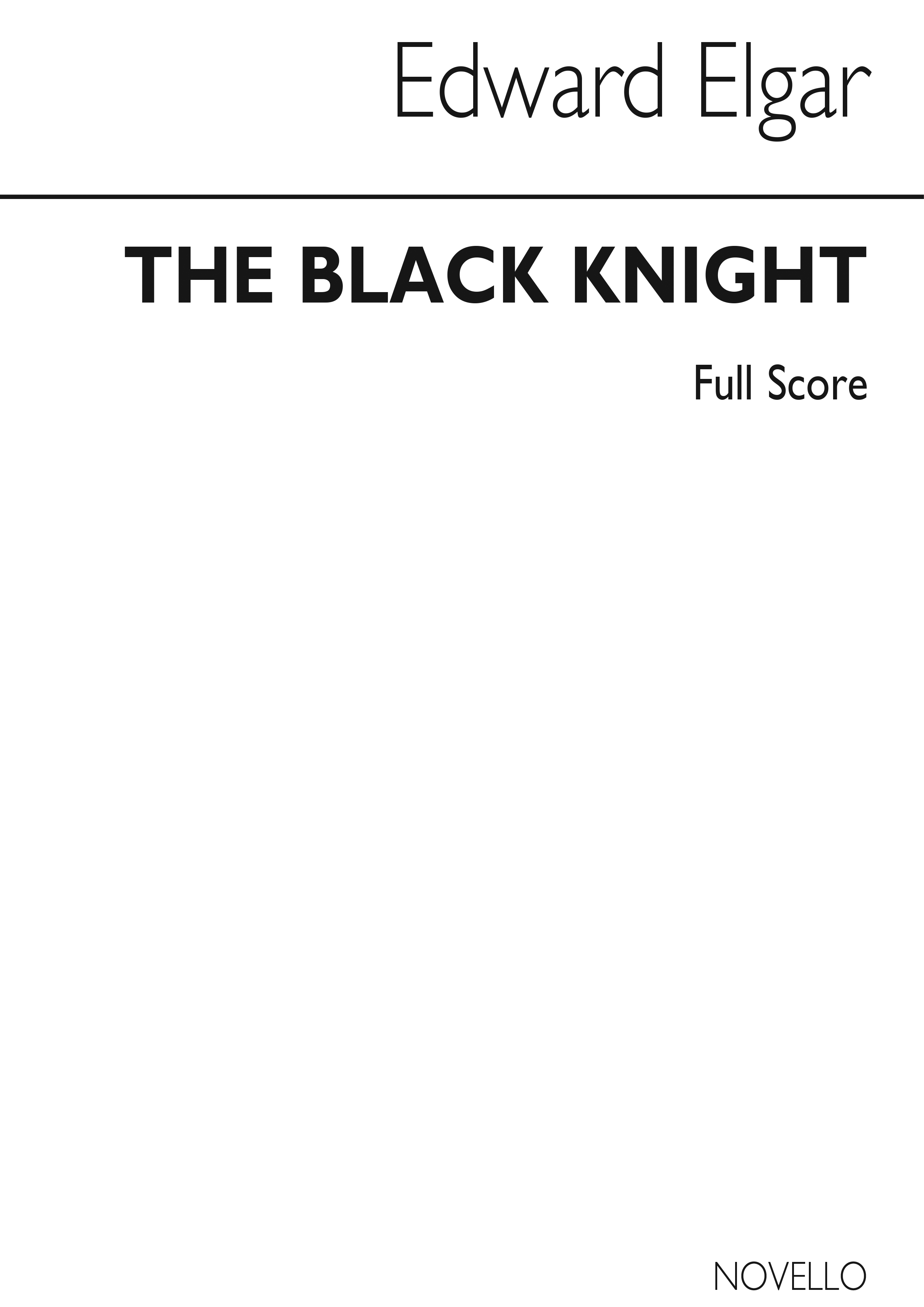 Edward Elgar: The Black Knight (Full Score)