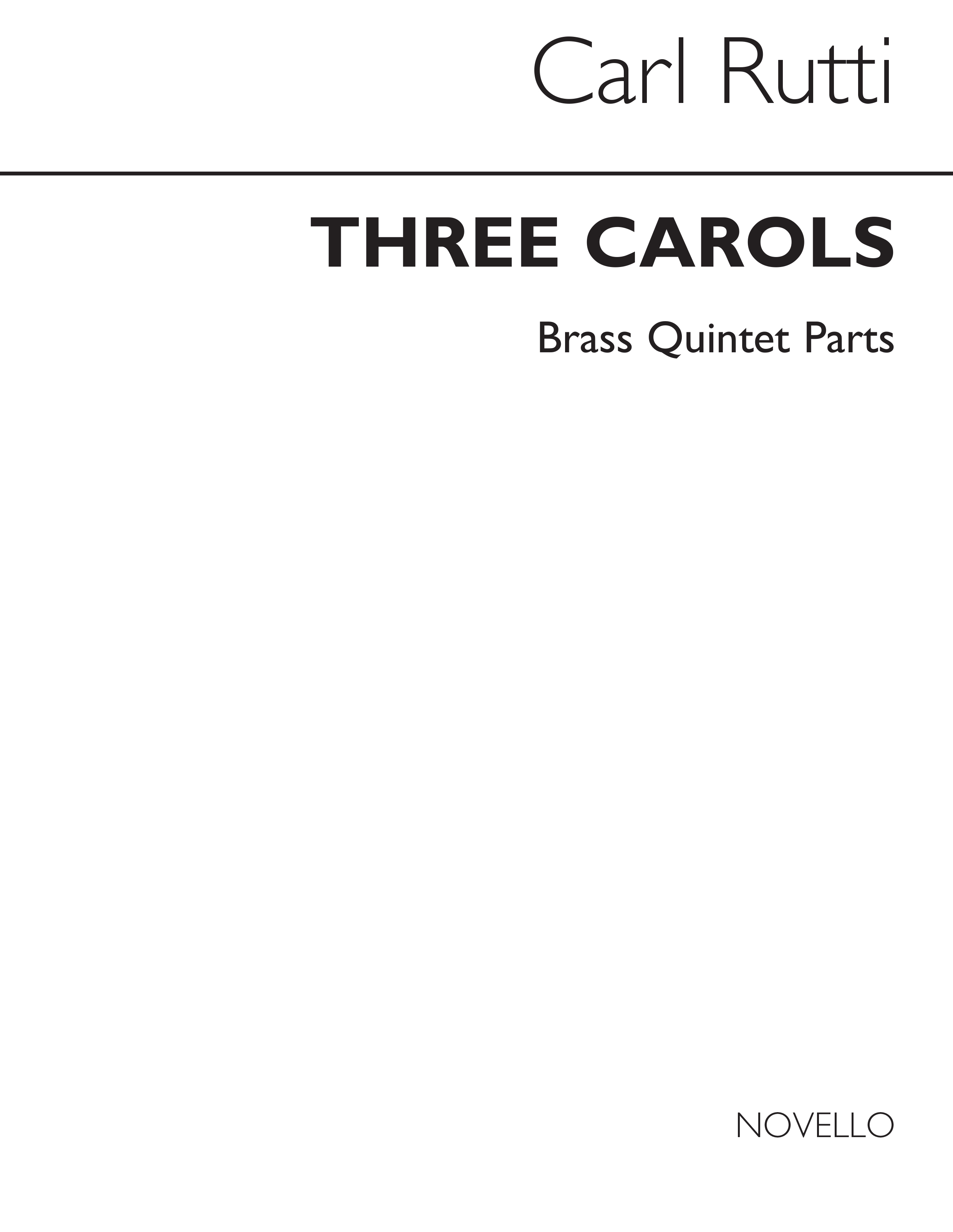Carl Rtti: Three Carols (Brass Quintet Parts)