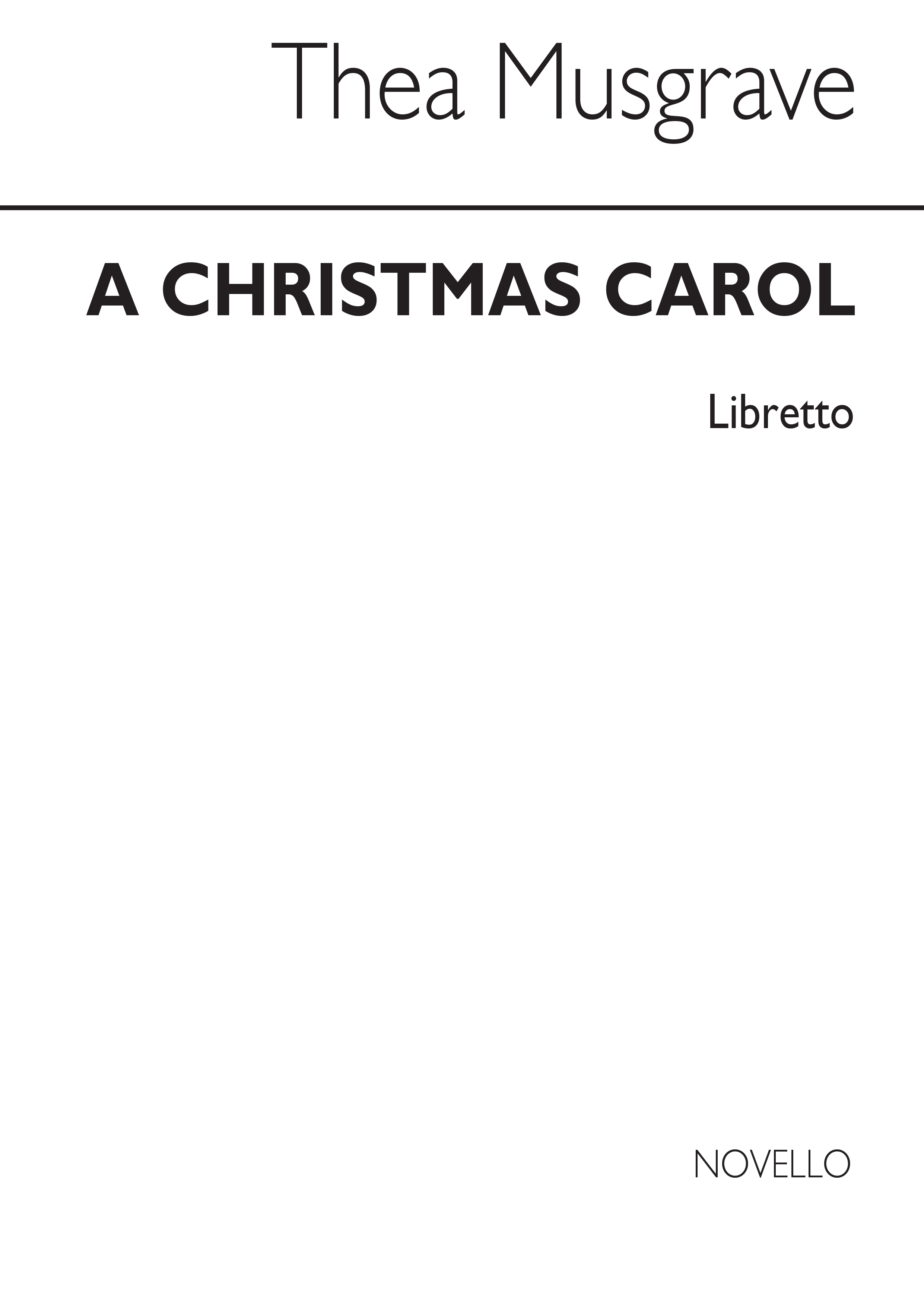 Musgrave: Christmas Carol (Libretto)