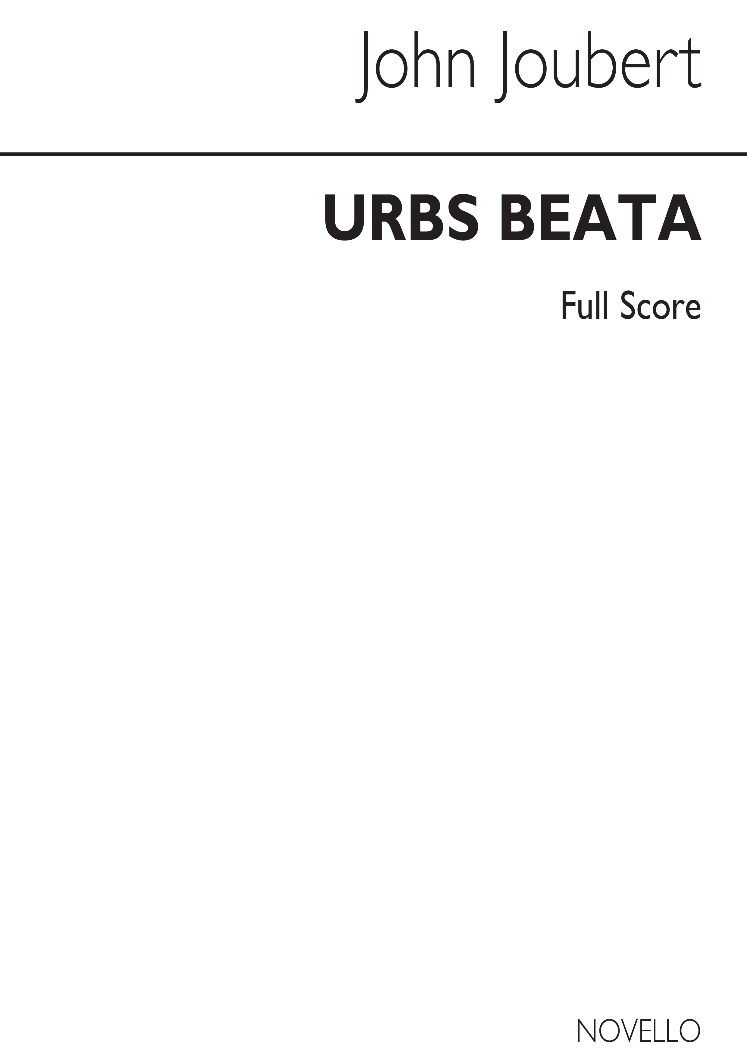 Joubert: Urbs Beata Op.42 (Vocal Score)