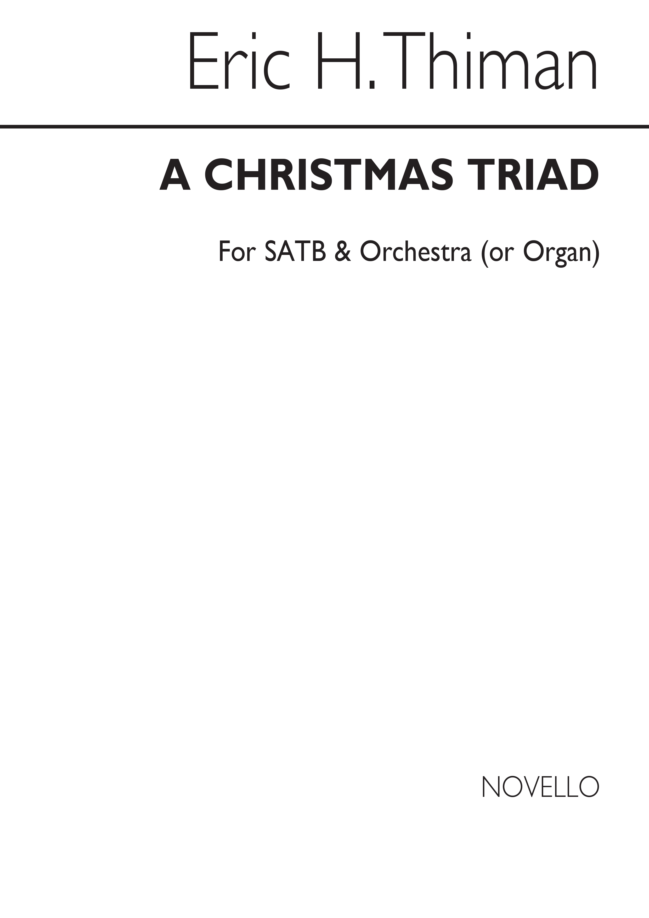 Thiman: Christmas Triad Vocal Score