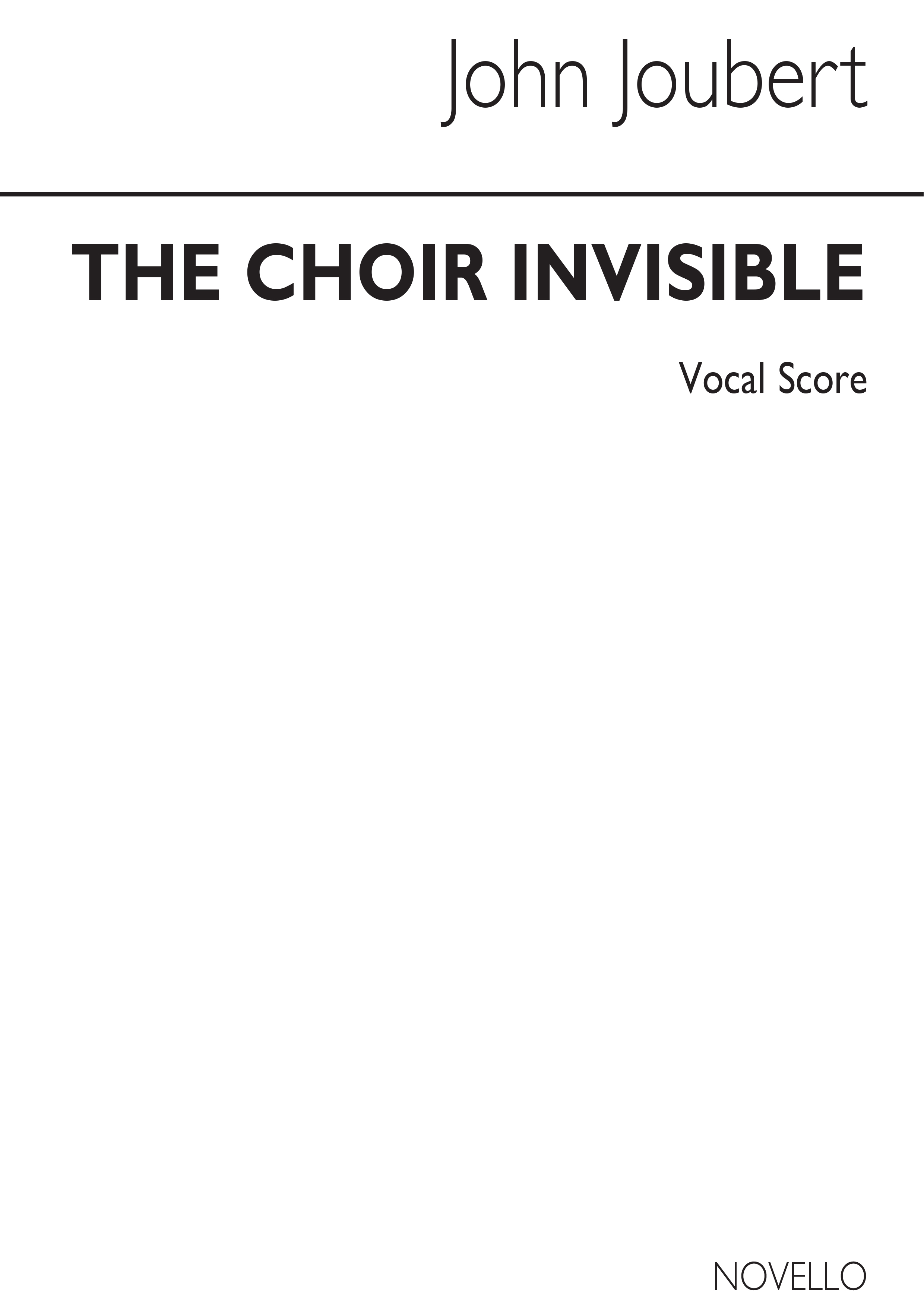 Joubert: Choir Invisible (Vocal Score)